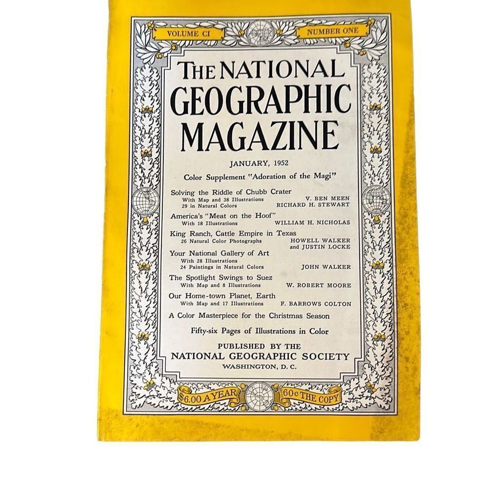 Vintage‎ National Geographic Magazine, January 1952